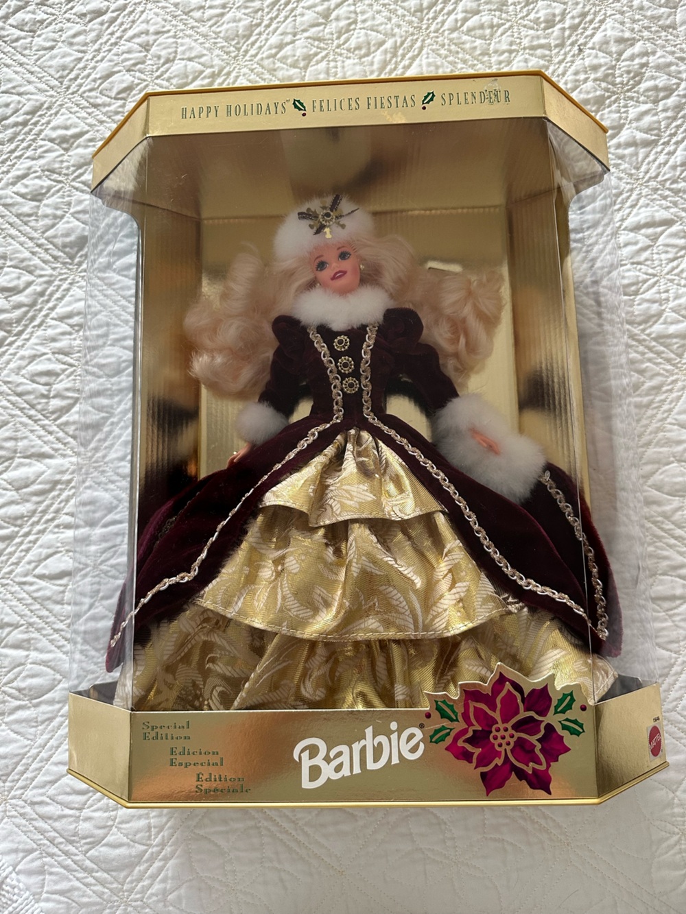 1996 Mattel special edition Holiday Barbie - Burgundy & Gold